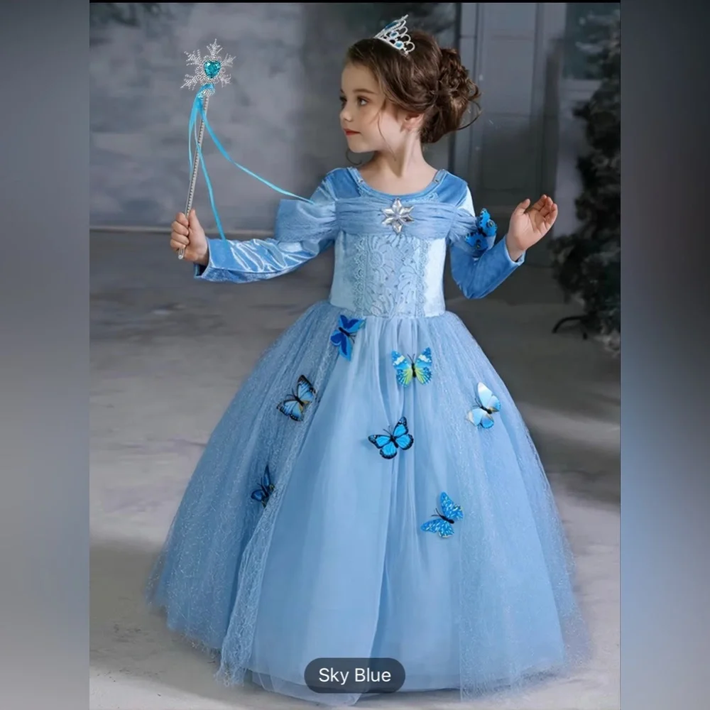 🎉LAST PIECE 🎉 8pcs Girls Butterfly Princess‎ Dress Costume With Accessories